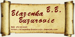 Blaženka Buzurović vizit kartica